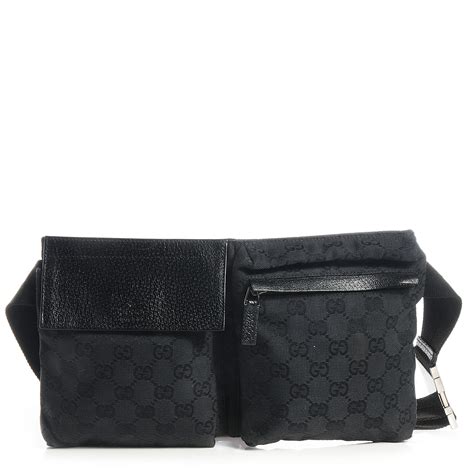 gucci monogram belt bag black
